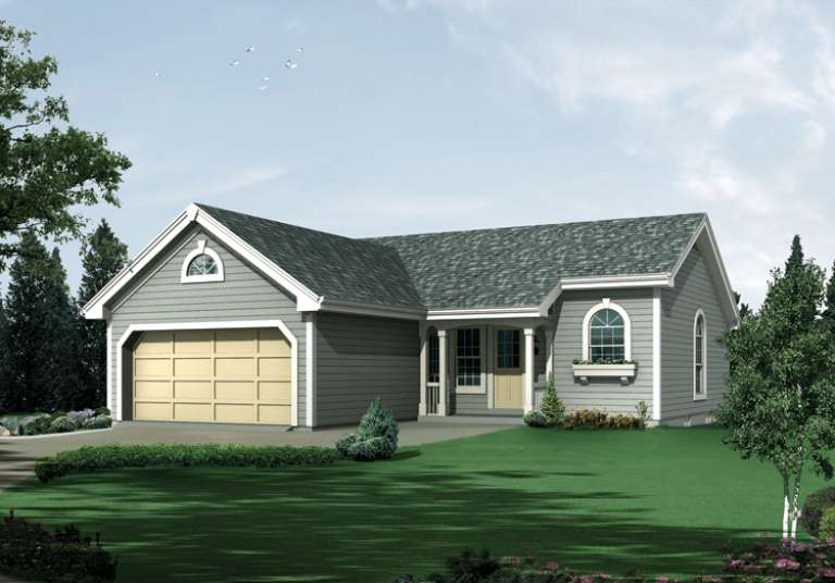 Narrow Lot House Plan #5633-00182 Elevation Photo