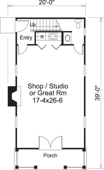 Floorplan 1 for House Plan #5633-00184