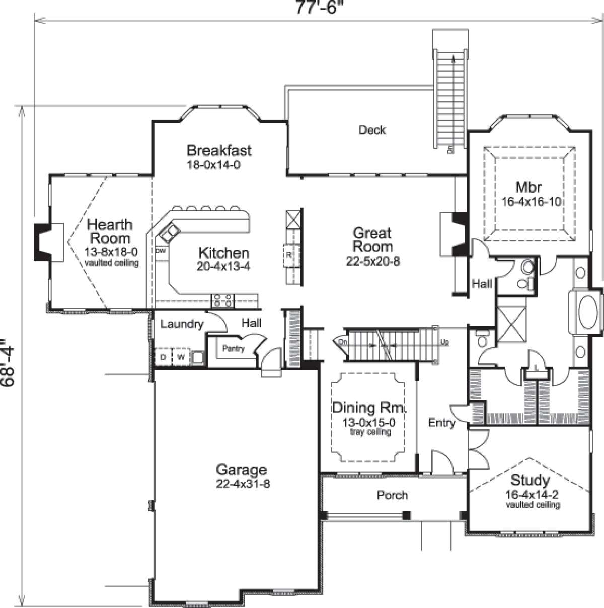 Floorplan 1 for House Plan #5633-00188