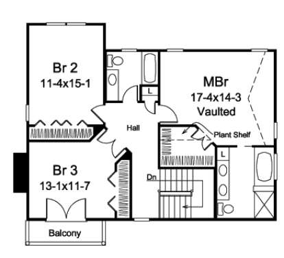 Floorplan 2 for House Plan #5633-00189