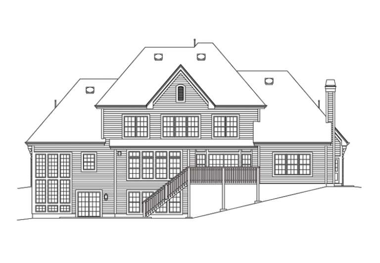 European House Plan #5633-00196 Elevation Photo