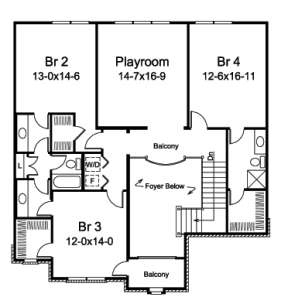 Floorplan 2 for House Plan #5633-00196
