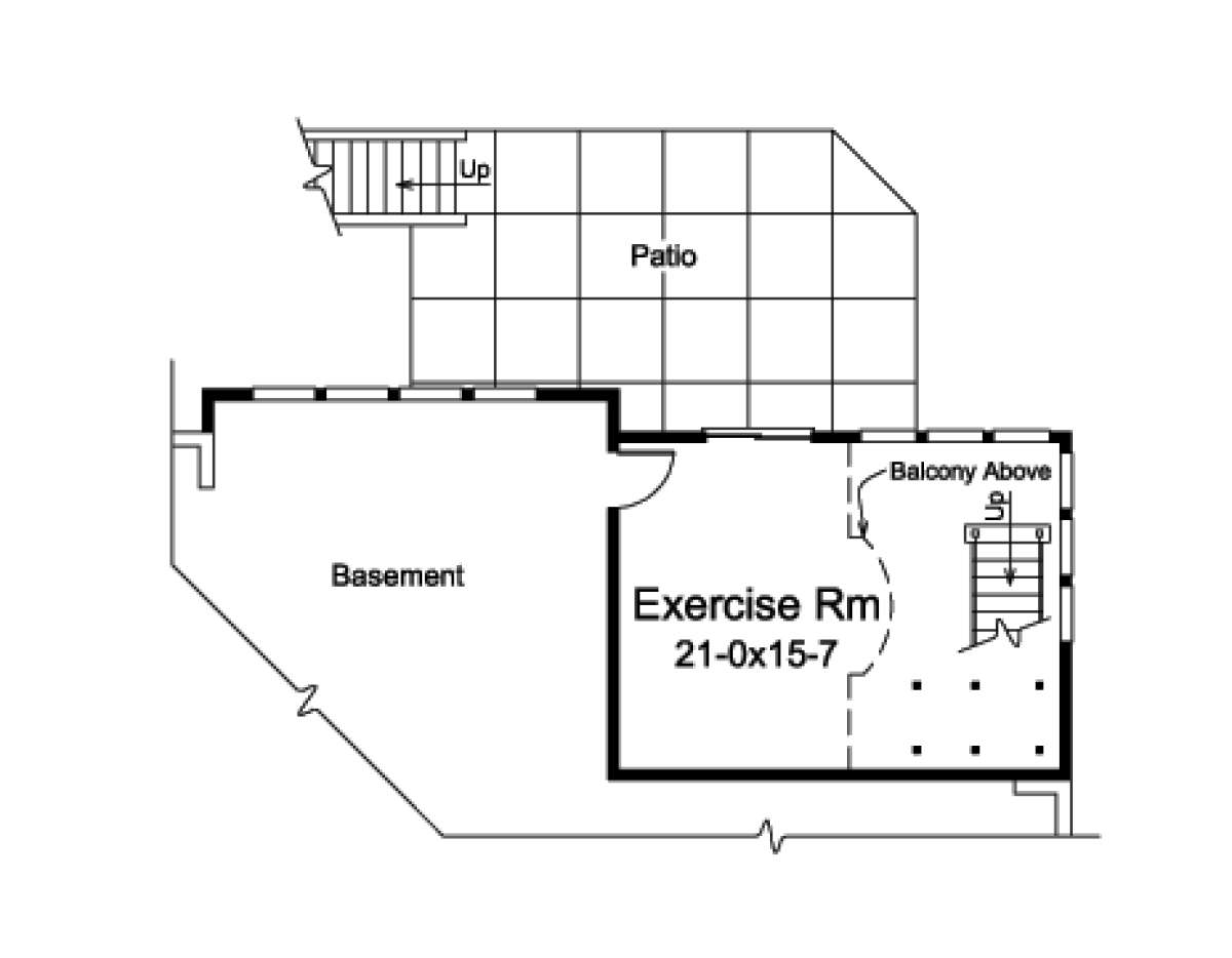 Basement for House Plan #5633-00196