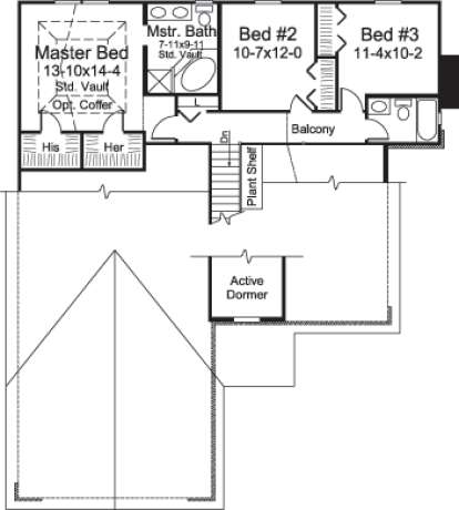Floorplan 2 for House Plan #5633-00198