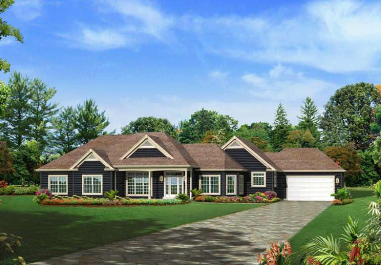 Country House Plan #5633-00205 Elevation Photo