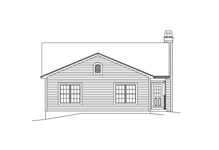 Narrow Lot House Plan #5633-00207 Elevation Photo