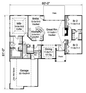 Floorplan 1 for House Plan #5633-00212