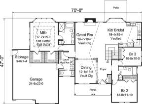 Floorplan 1 for House Plan #5633-00217