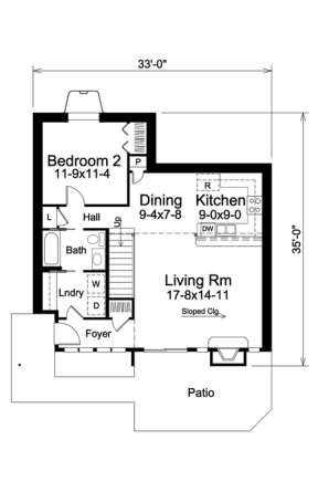 Floorplan 1 for House Plan #5633-00219