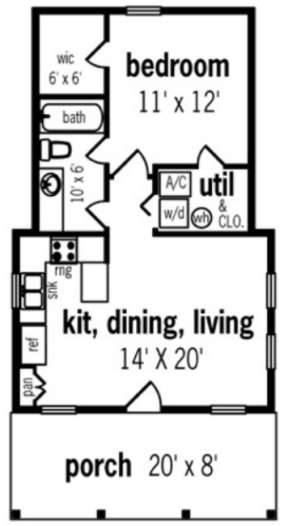 Floorplan 1 for House Plan #048-00001