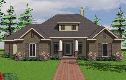 European House Plan #6471-00075 Elevation Photo