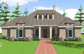 French Country House Plan #6471-00076 Elevation Photo