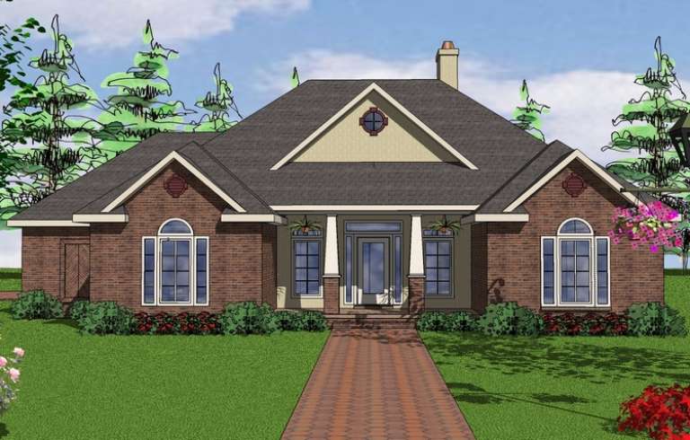 French Country House Plan #6471-00077 Elevation Photo