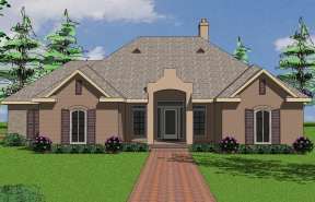 Ranch House Plan #6471-00078 Elevation Photo