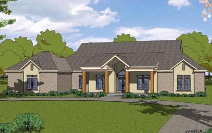 Ranch House Plan #6471-00079 Elevation Photo