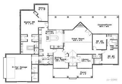 Floorplan 1 for House Plan #6471-00079
