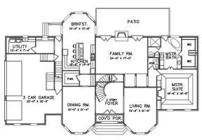 Floorplan 1 for House Plan #6819-00024