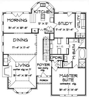 Floorplan 1 for House Plan #6819-00025