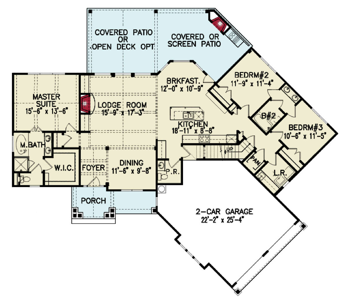 Floorplan 1 for House Plan #699-00051