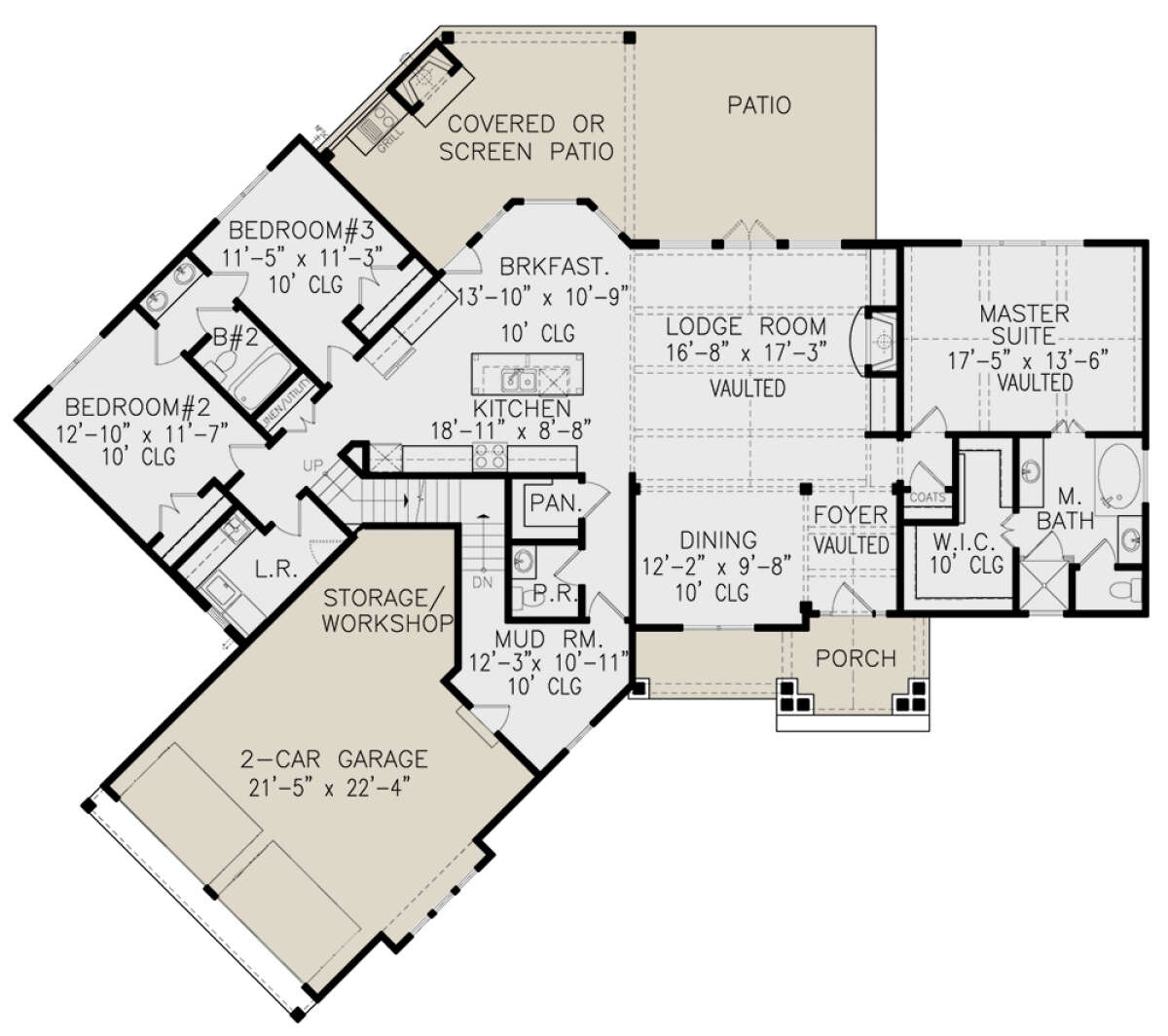 Floorplan 1 for House Plan #699-00052