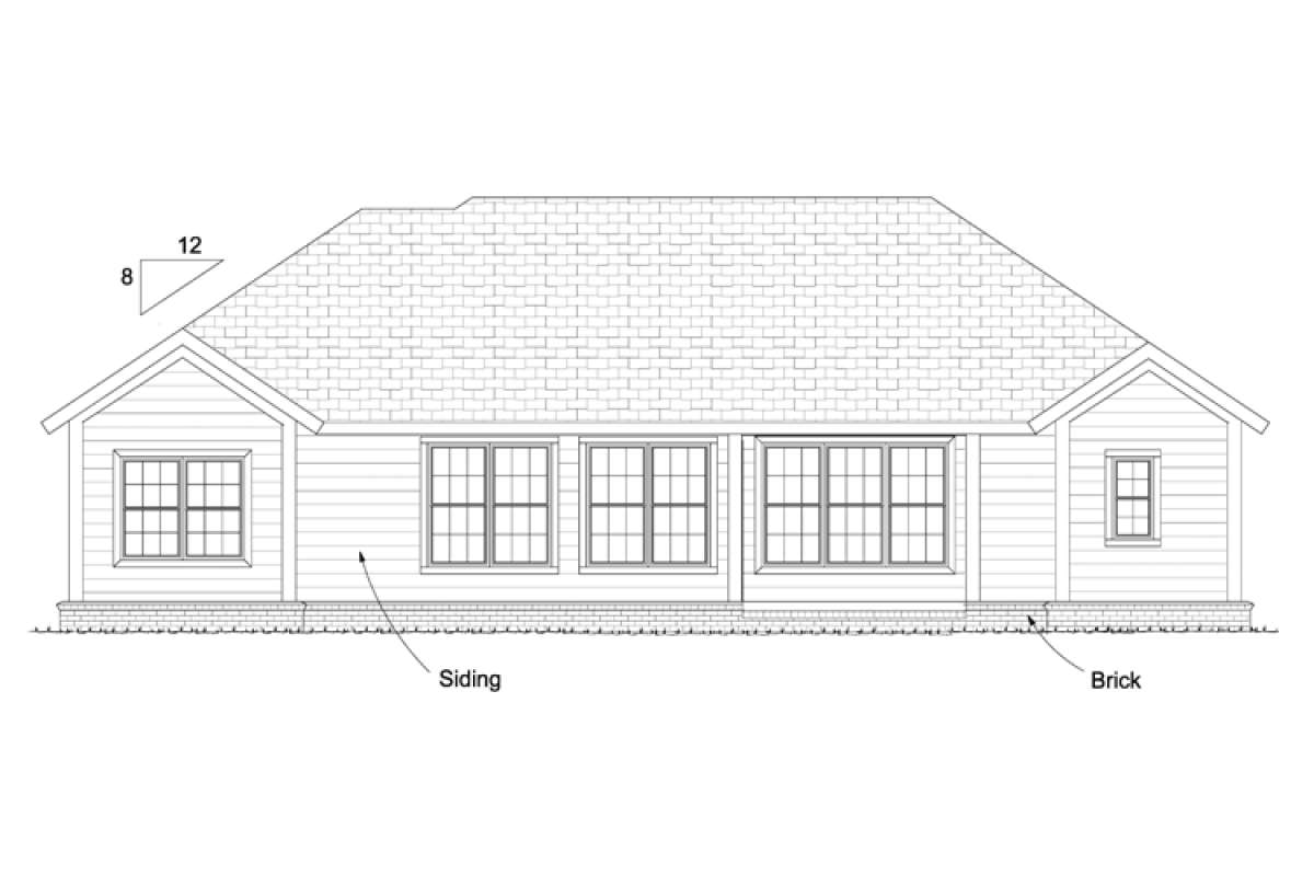 Cottage Plan: 1,488 Square Feet, 4 Bedrooms, 3 Bathrooms