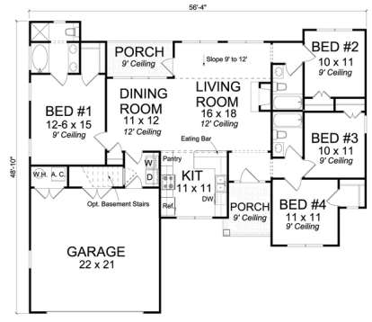 Floorplan1 for House Plan #4848-00306
