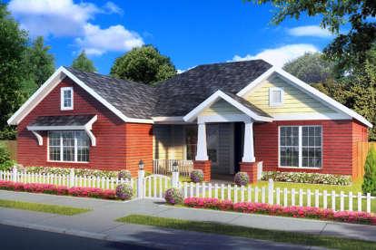 4 Bed, 3 Bath, 1864 Square Foot House Plan - #4848-00309