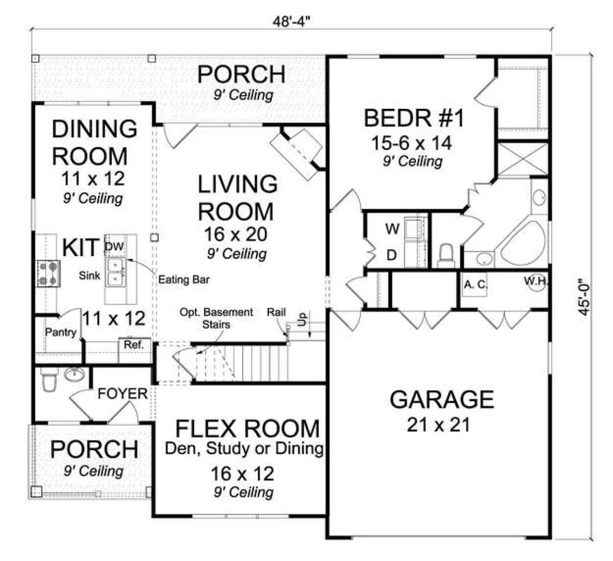 Floorplan 1 for House Plan #4848-00311