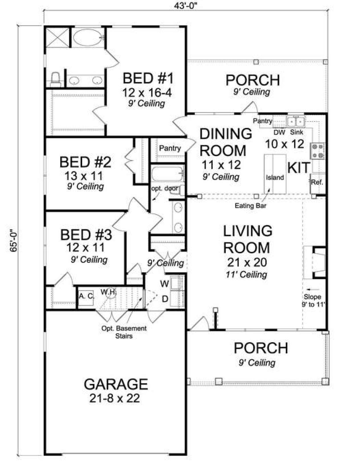Floorplan 1 for House Plan #4848-00312