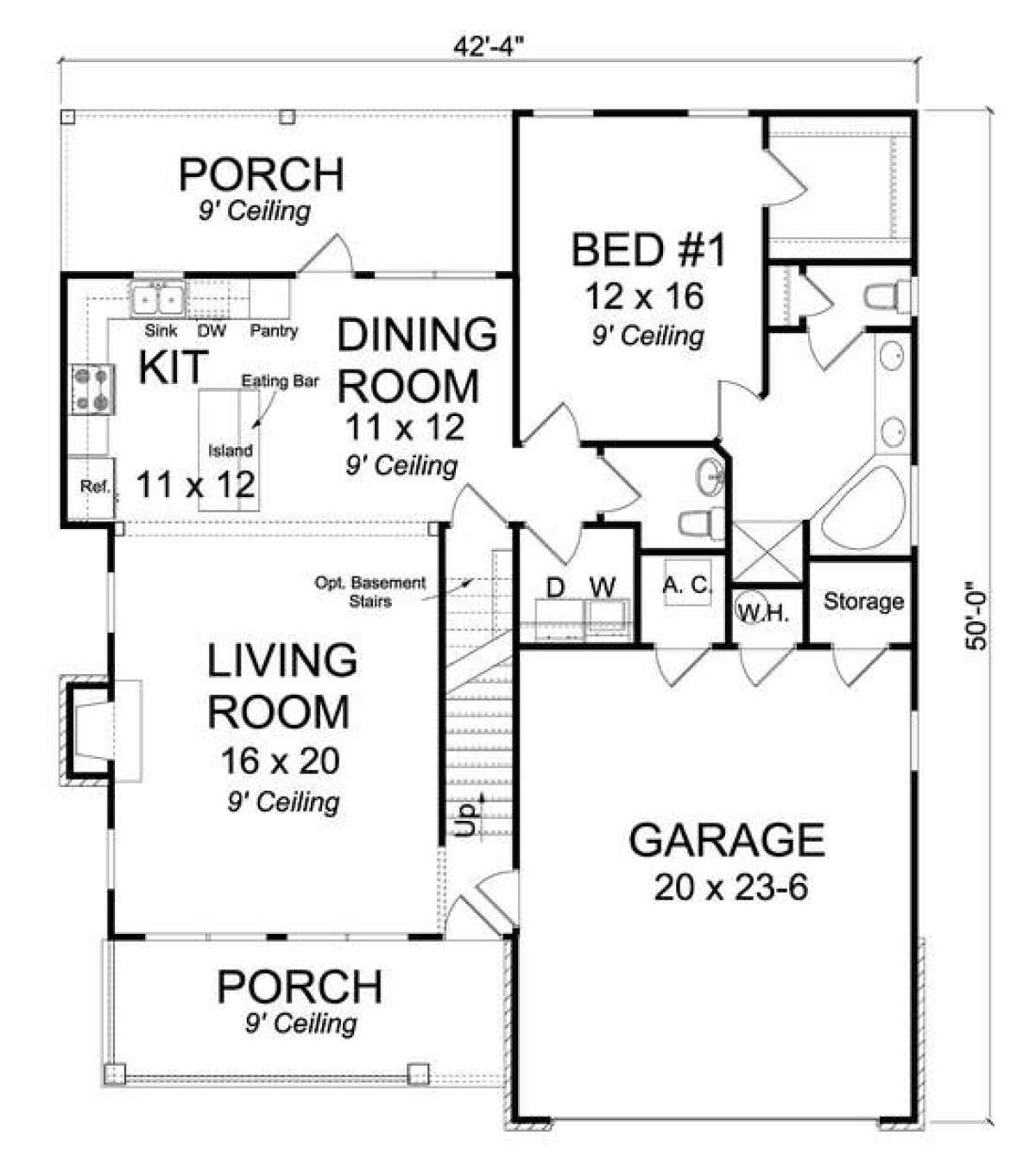 Floorplan 1 for House Plan #4848-00313