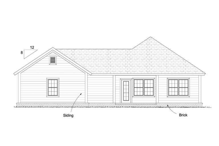 Ranch House Plan #4848-00314 Elevation Photo