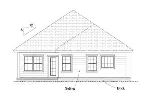 Narrow Lot House Plan #4848-00317 Elevation Photo