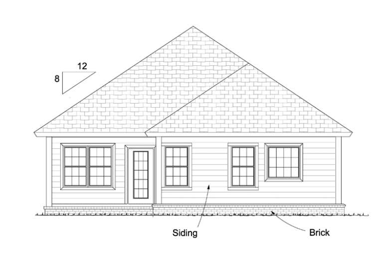 Narrow Lot House Plan #4848-00317 Elevation Photo