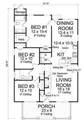 Main Floor for House Plan #4848-00325