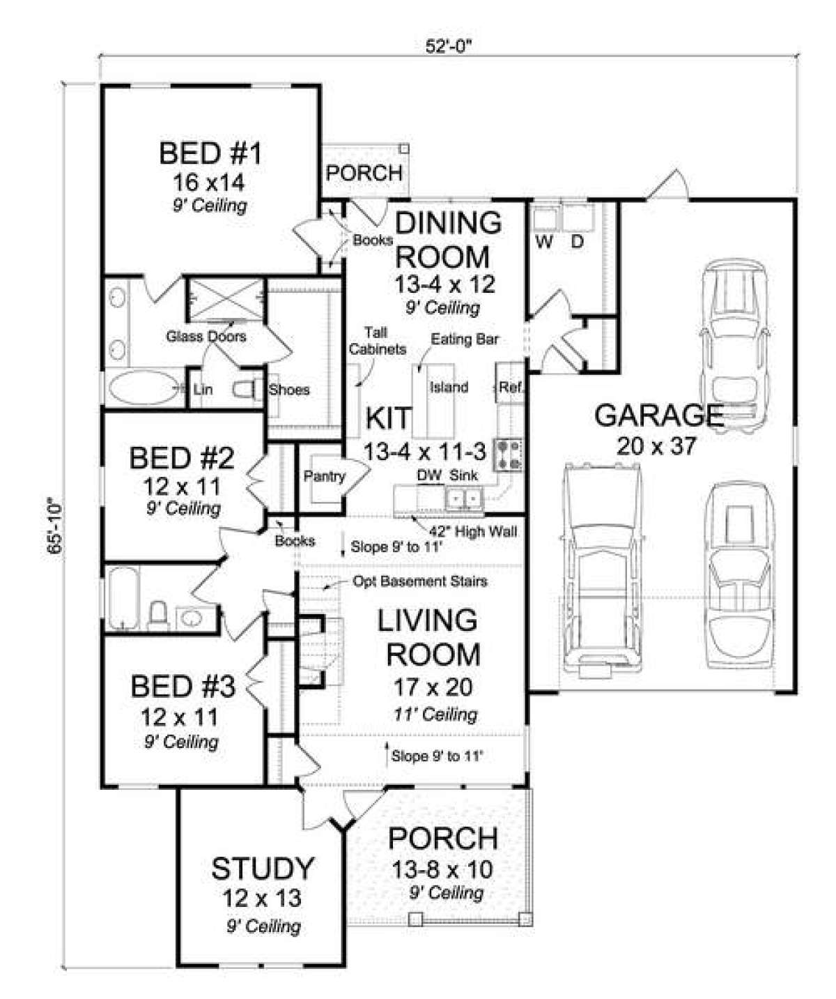 Floorplan 1 for House Plan #4848-00326
