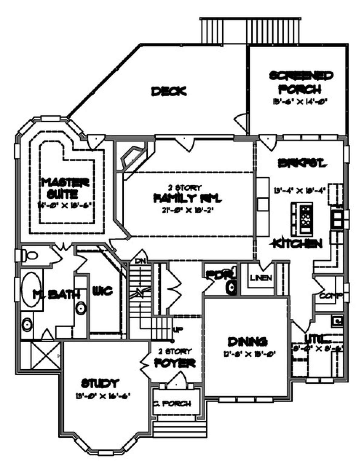 Floorplan 1 for House Plan #6819-00028