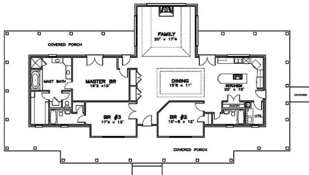 Floorplan 1 for House Plan #6471-00084