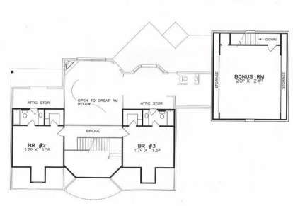 Floorplan 2 for House Plan #6471-00087
