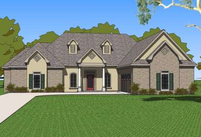 European House Plan #6471-00094 Elevation Photo