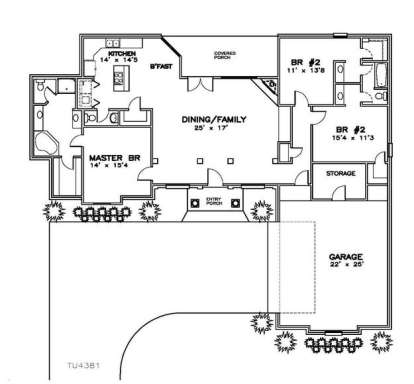 Floorplan1 for House Plan #6471-00095