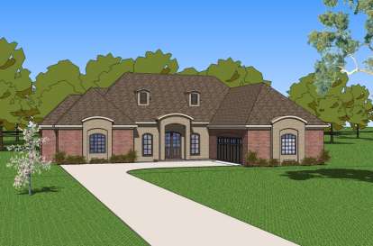 European House Plan #6471-00096 Elevation Photo