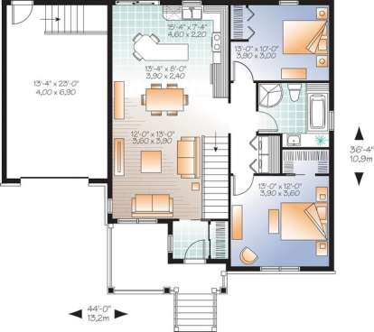 Floorplan1 for House Plan #034-01056