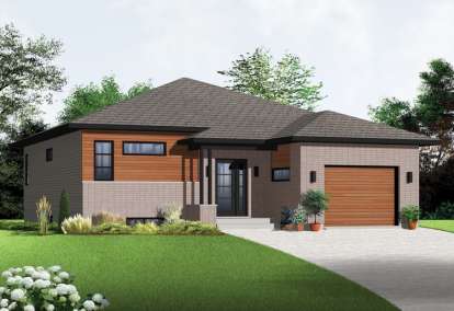 Contemporary House Plan #034-01058 Elevation Photo