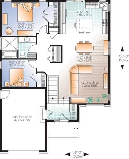 Floorplan1 for House Plan #034-01059