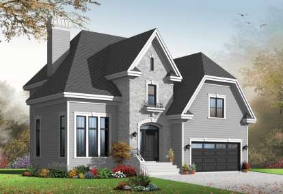 European House Plan #034-01060 Elevation Photo