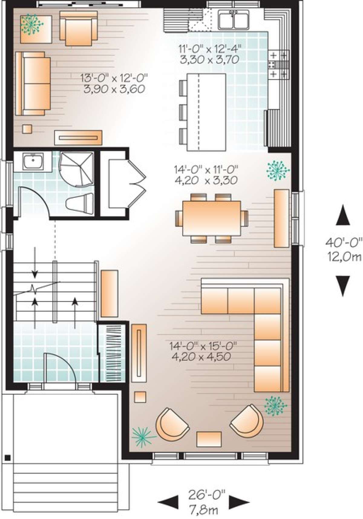 Contemporary Plan 1 8 Square Feet 3 Bedrooms 2 Bathrooms 034 Contemporary Plan 1 8 Square Feet 3 Bedrooms 2 Bathrooms 034