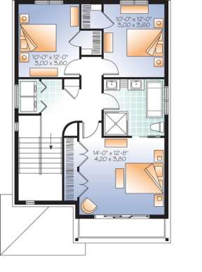 Floorplan 2 for House Plan #034-01062