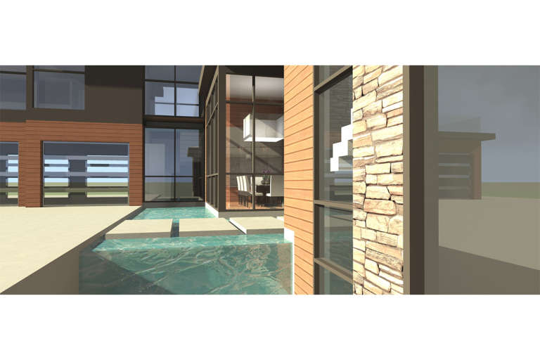 Mid Century Modern House Plan #028-00067 Additional Photo