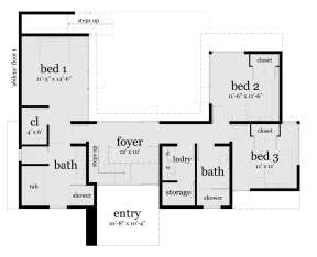 First Floor for House Plan #028-00068
