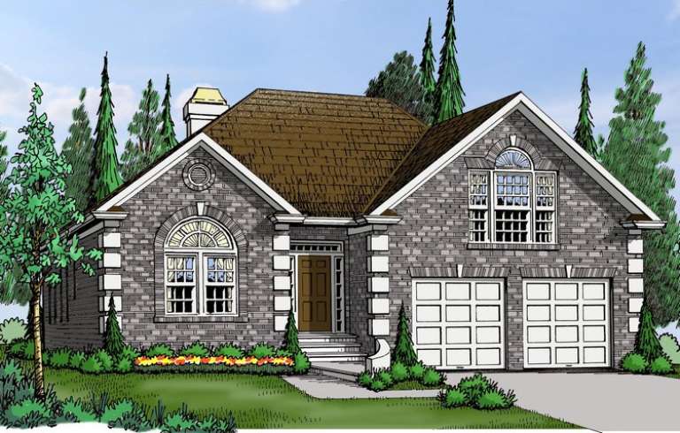 Narrow Lot House Plan #6819-00029 Elevation Photo